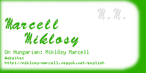 marcell miklosy business card